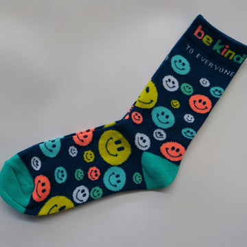 Our NEW Smiley Be Kind to Everyone® socks are bright, cheery, and comfy!