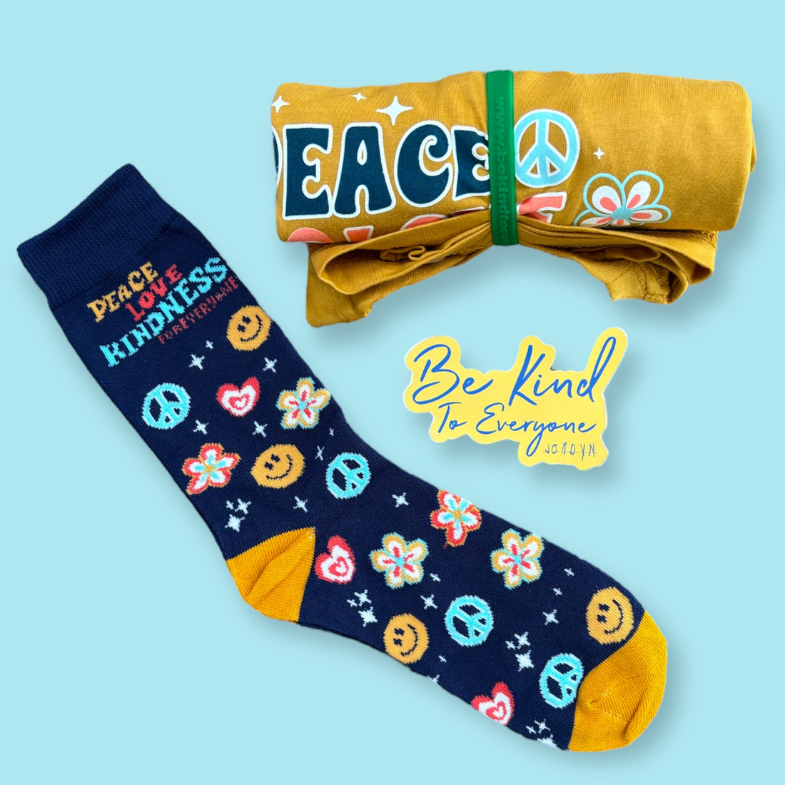 Peace Love Kindness® Tee and Sock Pack