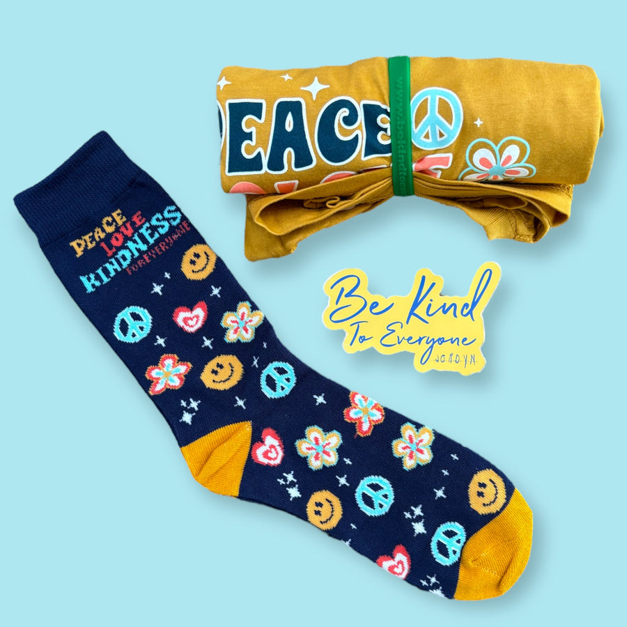 Peace Love Kindness® Tee and Sock Pack
