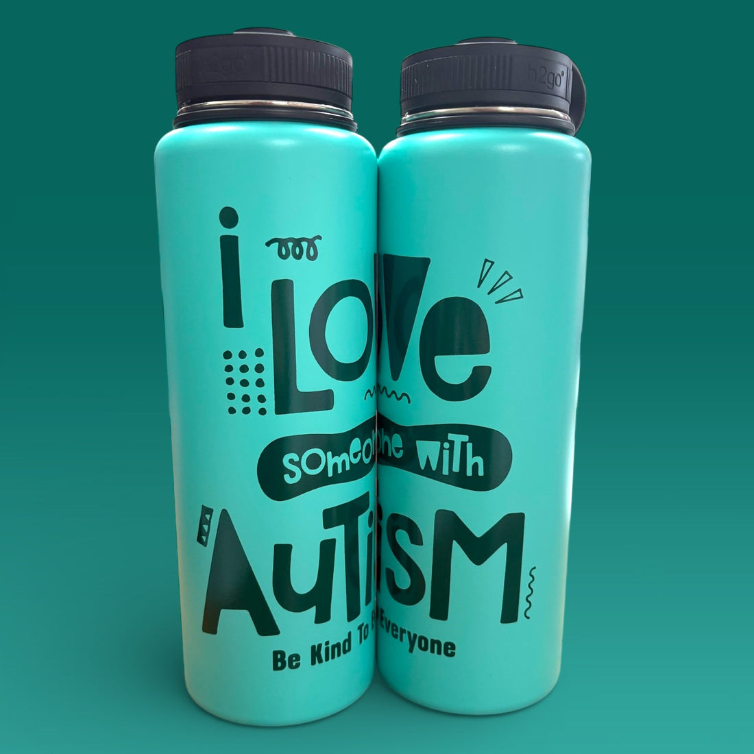 Autism 40 oz Stainless Steel Bottle - I Love Someone with Autism