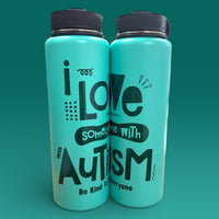 Autism 40 oz Stainless Steel Bottle - I Love Someone with Autism