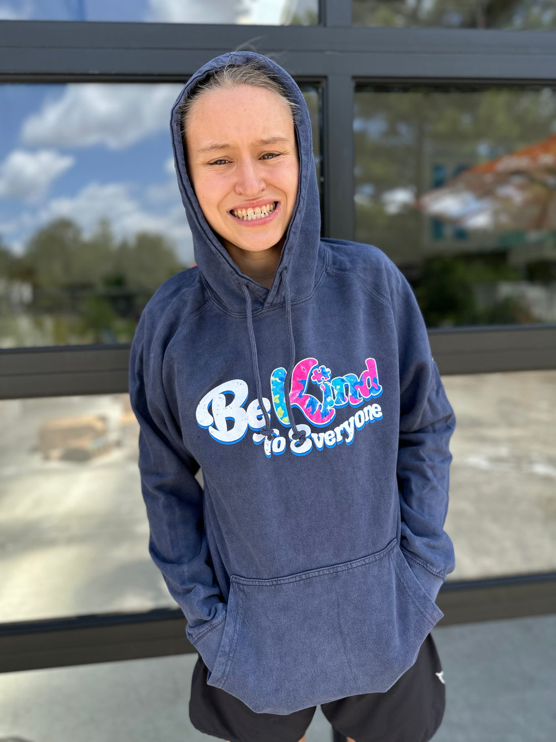 Our Tie-Dye-Filled Be Kind to Everyone® hoodie sweatshirt is warm, cozy, and sure to become a wardrobe staple.