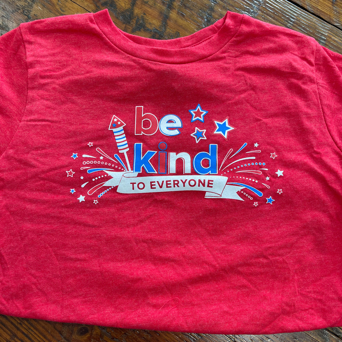 YOUTH Red 4th of July Short Sleeve Shirt