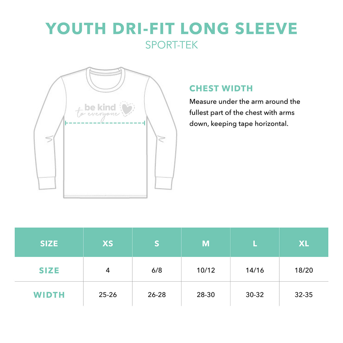 YOUTH Never Give Up Dri-Fit Long Sleeve Tee