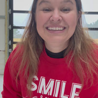 Smile Sweatshirt - Red Be Kind to Everyone® Crewneck