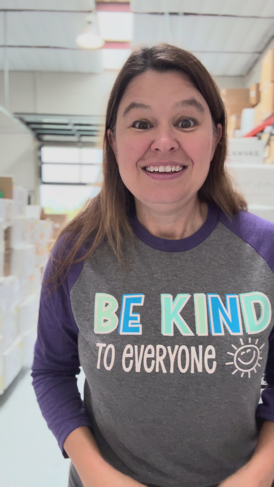SMILE Raglan - Be Kind to Everyone® 3/4 Tee