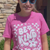 Pink Checkerboard Be Kind to Everyone® Tee