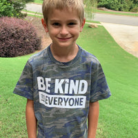 Hudson, wearing the shirt that's named after him: The Hudson Be Kind to Everyone® youth short-sleeved tee.