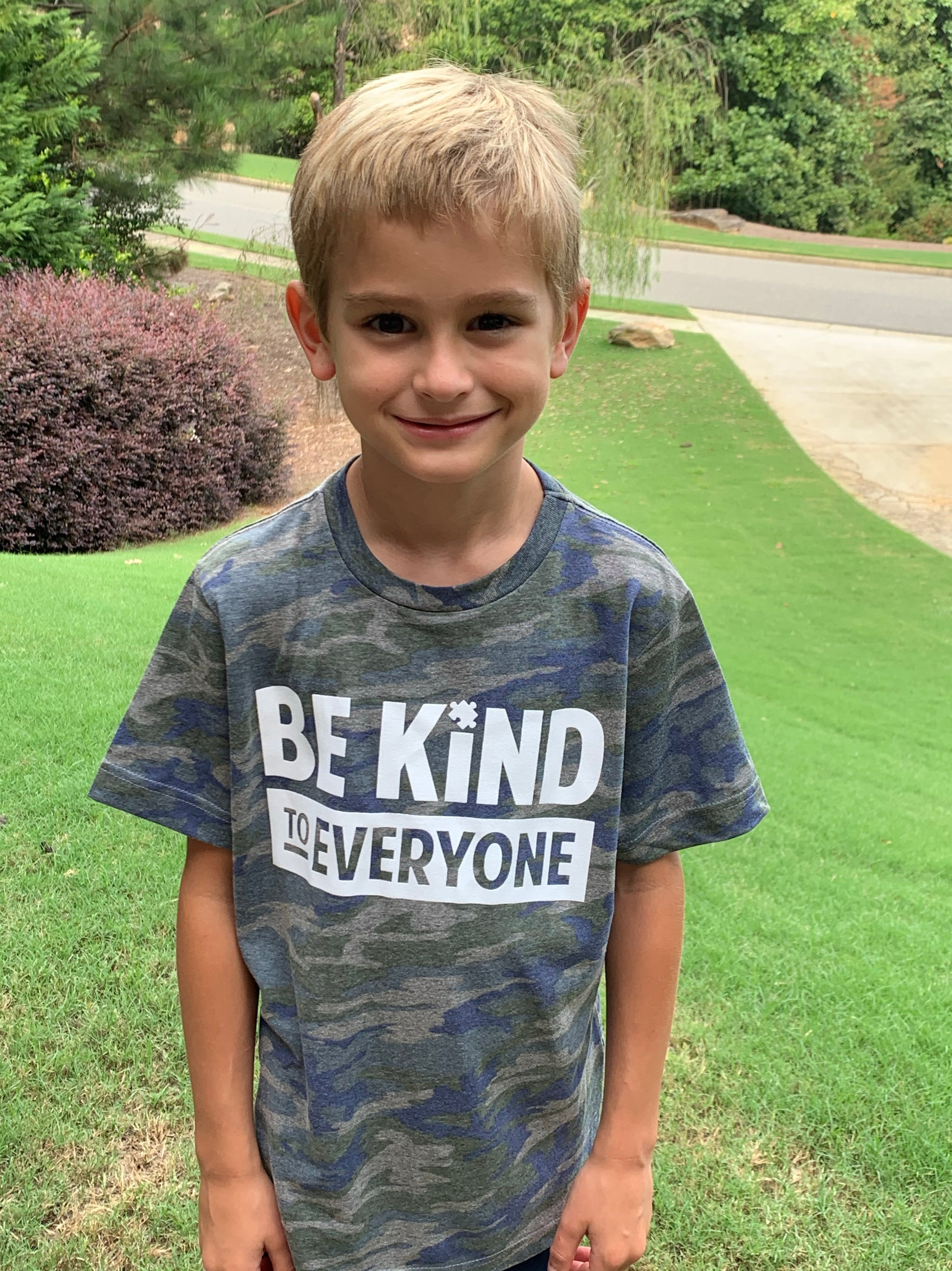 YOUTH Camo Short Sleeve Tee Be Kind to Everyone®
